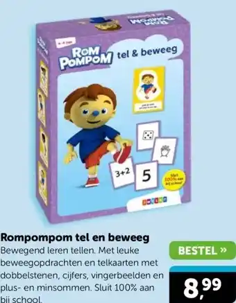 Boekenvoordeel Rompompom tel en beweeg aanbieding