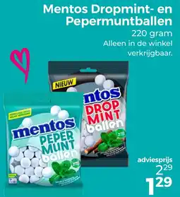 Trekpleister Mentos Dropmint en Pepermuntballen aanbieding