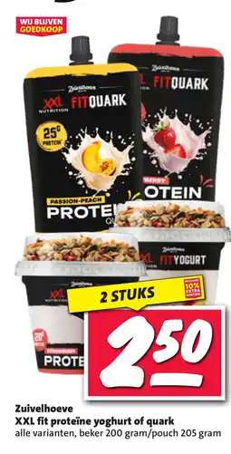 Nettorama Zuivelhoeve XXL fit proteïne yoghurt of quark aanbieding