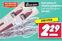Nettorama Fuet extra of chorizo pamplona aanbieding