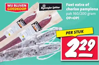 Nettorama Fuet extra of chorizo pamplona aanbieding