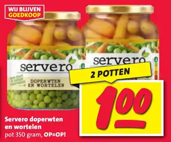 Nettorama Servero doperwten en wortelen aanbieding