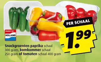 Boni Snackgroenten paprika , komkommer of tomaten aanbieding