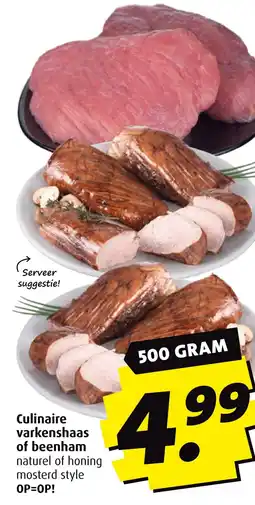 Boni Culinaire varkenshaas of beenham aanbieding