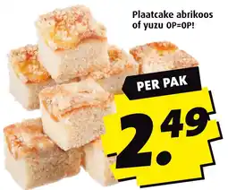Boni Plaatcake abrikoos of yuzu aanbieding