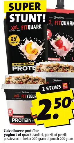 Boni Zuivelhoeve proteïne yoghurt of quark aanbieding