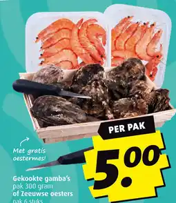 Boni Gekookte gamba's of Zeeuwse oesters aanbieding