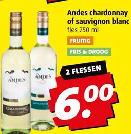 Boni Andes chardonnay of sauvignon blanc aanbieding