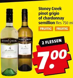 Boni Stoney Creek pinot grigio of chardonnay semillion aanbieding