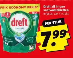 Boni Dreft all in one vaatwastabletten aanbieding