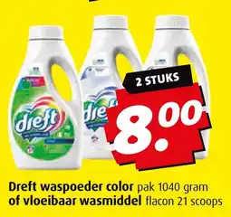 Boni Dreft waspoeder color aanbieding