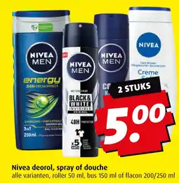 Boni Nivea deorol, spray of douche aanbieding