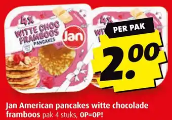 Boni Jan American pancakes witte chocolade framboos aanbieding