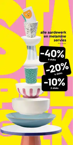 HEMA alle aardewerk en melamine servies aanbieding