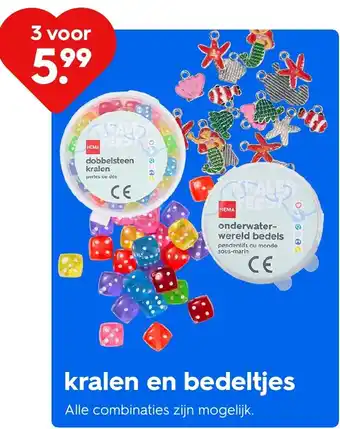 HEMA kralen en bedeltjes aanbieding