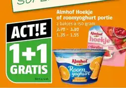 Poiesz Almhof Hoekje of roomyoghurt portie aanbieding
