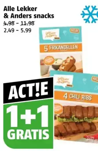 Poiesz Alle Lekker & Anders snacks aanbieding