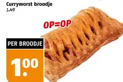 Poiesz Curryworst broodje aanbieding