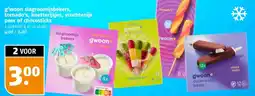 Poiesz g'woon slagroomijsbekers, tornado's, knetterijsjes, vruchtenijs peer of chocosticks aanbieding