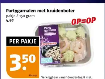Poiesz Partygarnalen met kruidenboter aanbieding