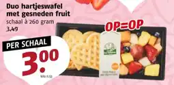 Poiesz Duo hartjeswafel met gesneden fruit aanbieding