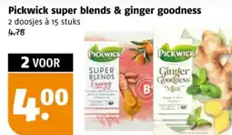 Poiesz Pickwick super blends & ginger goodness aanbieding