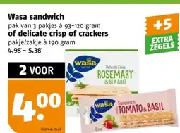 Poiesz Wasa sandwich of delicate crisp of crackers aanbieding