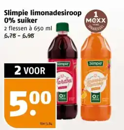 Poiesz Slimpie limonadesiroop 0% suiker aanbieding