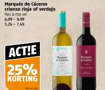 Poiesz Marqués de Cáceres crianza rioja of verdejo aanbieding