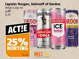 Poiesz Captain Morgan, Smirnoff of Gordon aanbieding