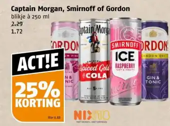 Poiesz Captain Morgan, Smirnoff of Gordon aanbieding