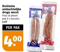 Poiesz Bruinsma ambachtelijke droge worst aanbieding
