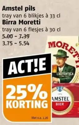 Poiesz Amstel pils Birra Moretti aanbieding