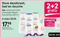 Etos Dove deodorant, bad en douche aanbieding