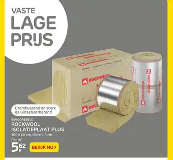 Praxis Rockwool isolatieplaat plus 100 x 60 cm aanbieding