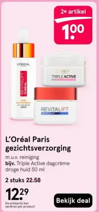 Etos L'Oréal Paris gezichtsverzorging aanbieding