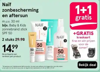 Etos Naïf zonbescherming en aftersun aanbieding