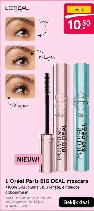 Etos L'oréal paris big deal mascara aanbieding