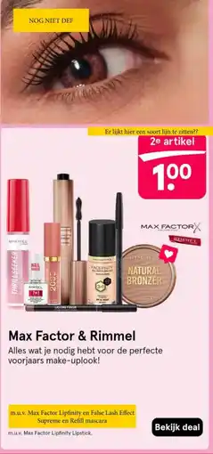 Etos Max Factor & Rimmel aanbieding