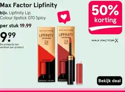 Etos Max Factor Lipfinity aanbieding