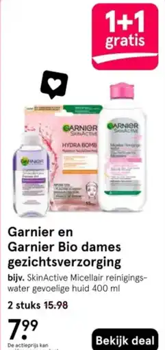 Etos Garnier Bio dames gezichtsverzorging aanbieding