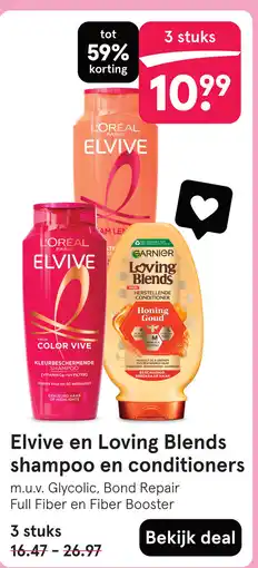 Etos Elvive en Loving Blends shampoo en conditioners aanbieding