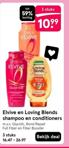 Etos Elvive en Loving Blends shampoo en conditioners aanbieding