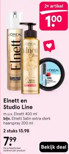 Etos Elnett en Studio Line aanbieding
