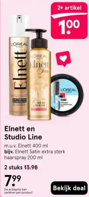 Etos Elnett en Studio Line aanbieding