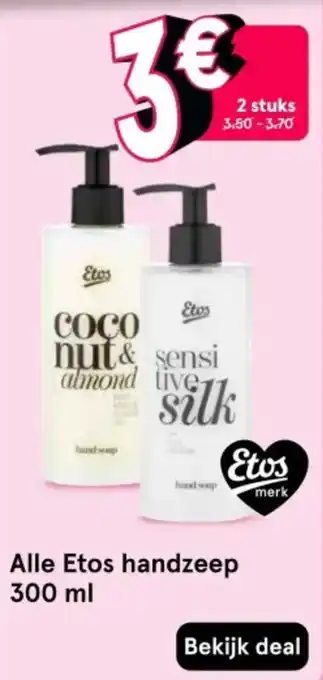Etos Alle Etos handzeep aanbieding