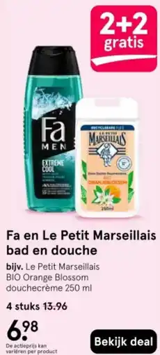 Etos Fa en Le Petit Marseillais bad en douche aanbieding