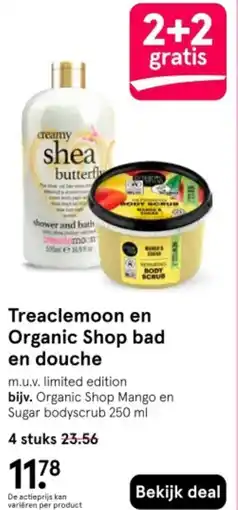 Etos Treaclemoon en Organic Shop bad en douche aanbieding