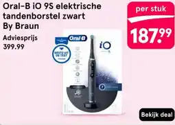 Etos Oral B iO 9S elektrische tandenborstel zwart By Braun aanbieding