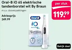 Etos Oral-B iO 6S elektrische tandenborstel wit By Braun aanbieding